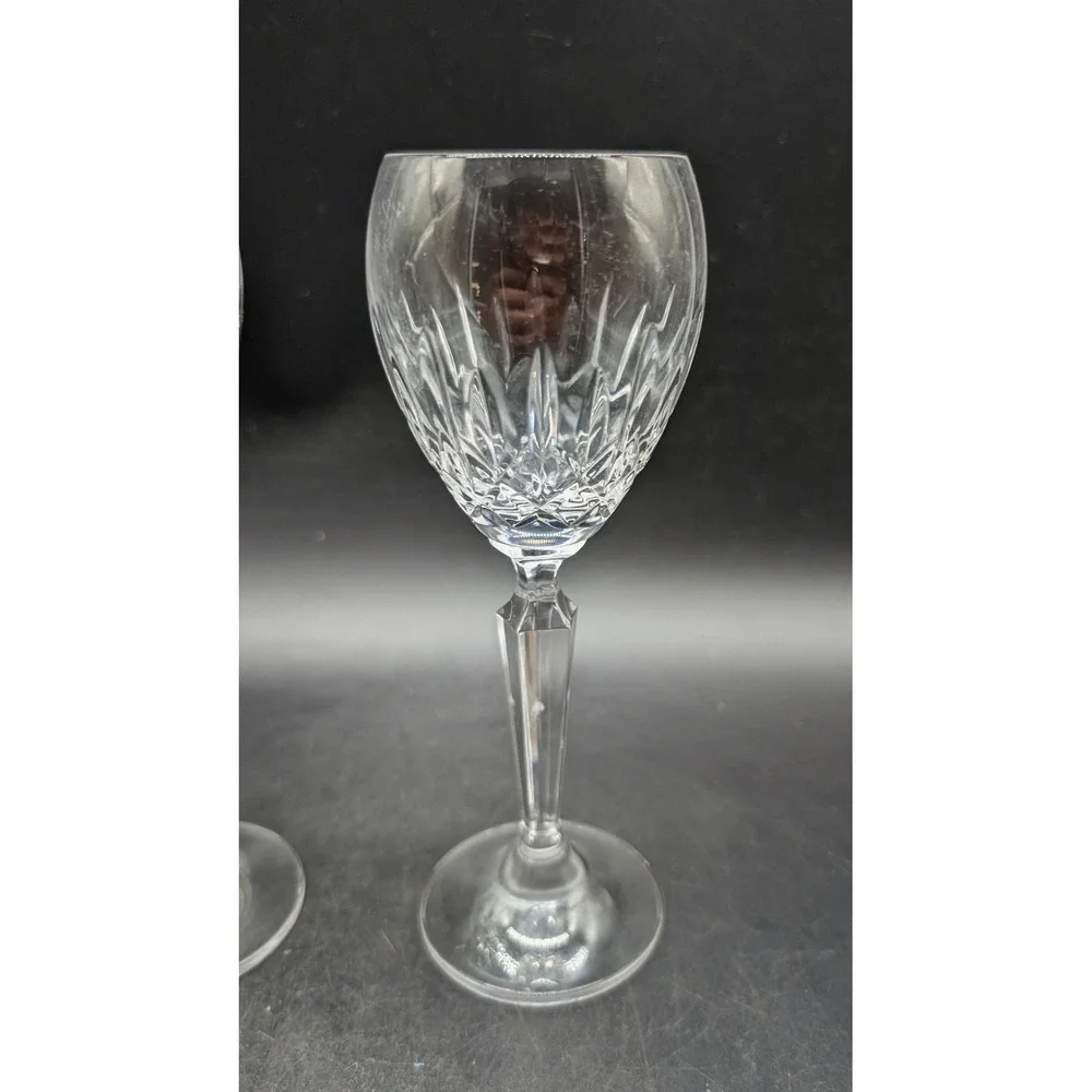 Waterford Crystal Lismore Essence White Wine Hock Glasses Set/2 Clear Stemware